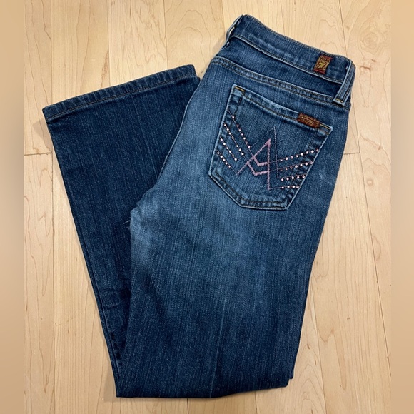 7 For All Mankind Girls Jeans Bootcut 14 - Picture 2 of 6